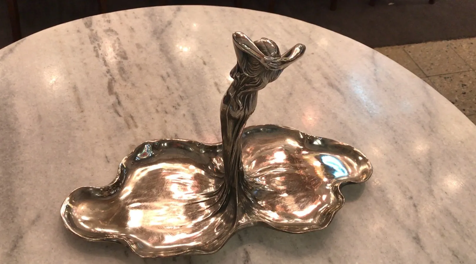 Antique WMF card tray with elegant design, perfect for decor