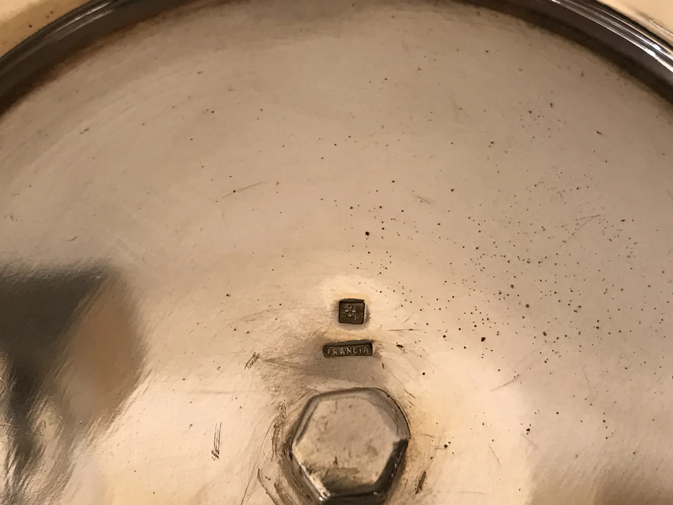 闪亮细节的WMF古老卡片托盘。