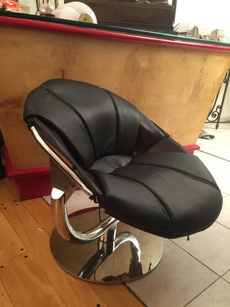 two antique armchairs with modern black design