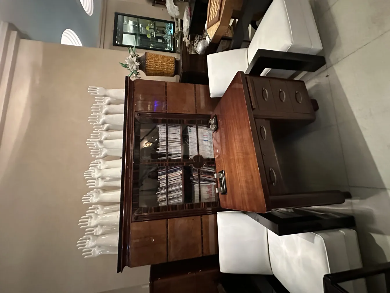 Two antique armchairs with classic design in a cozy setting