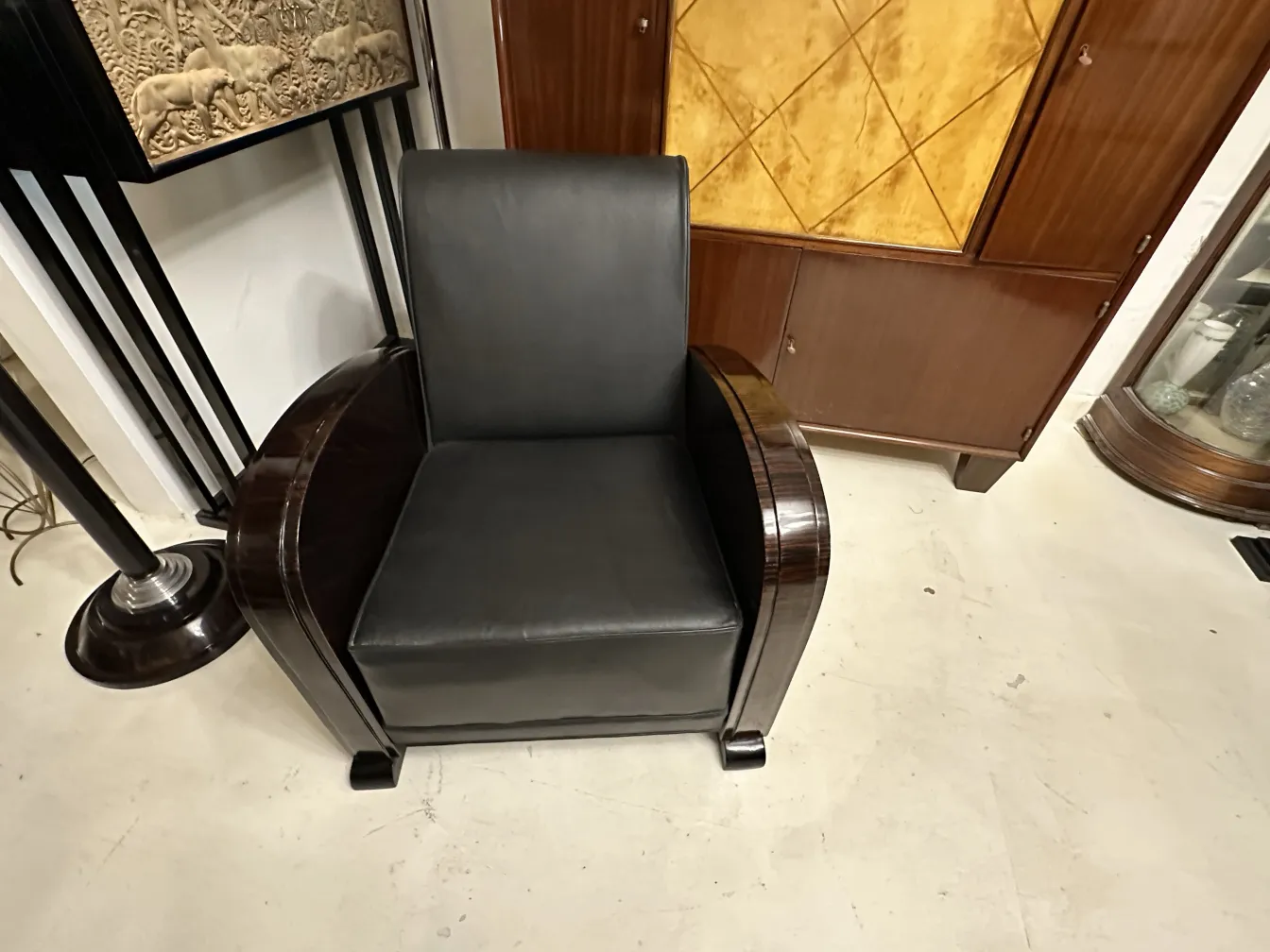 2 antique armchairs with elegant design in a room