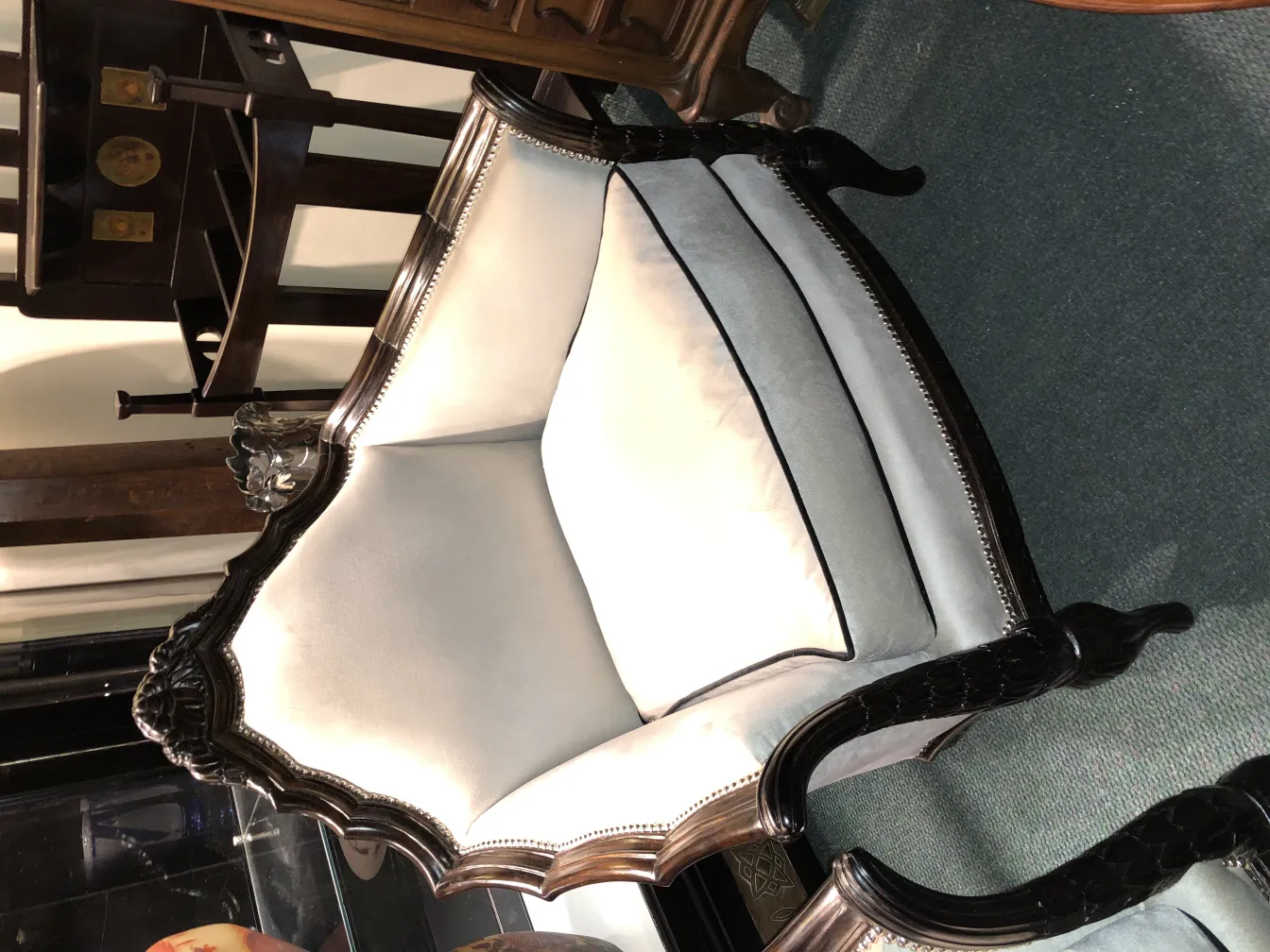 Decorative antique armchairs in an elegant environment with details