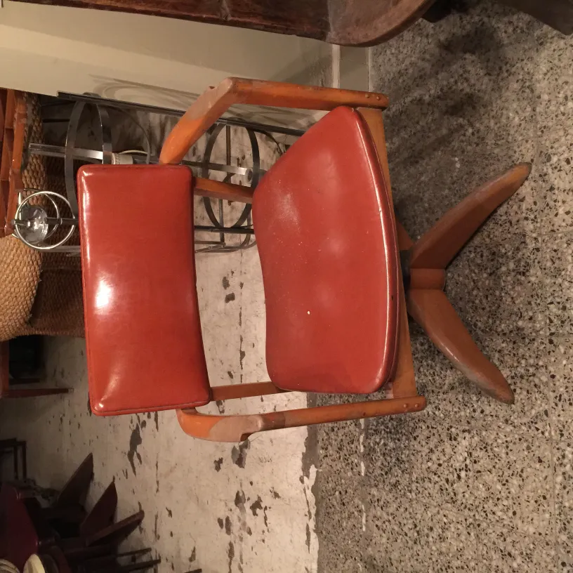 Antique desk chair in a cozy setting