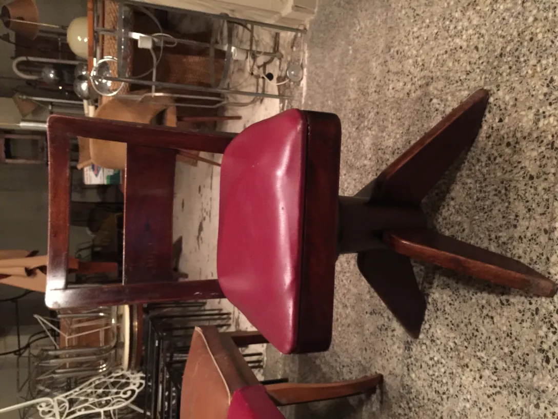 four antique desk chairs with unique design