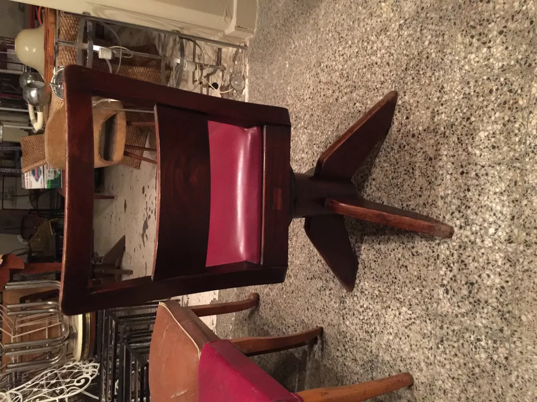 Set of 4 antique desk chairs with classic design