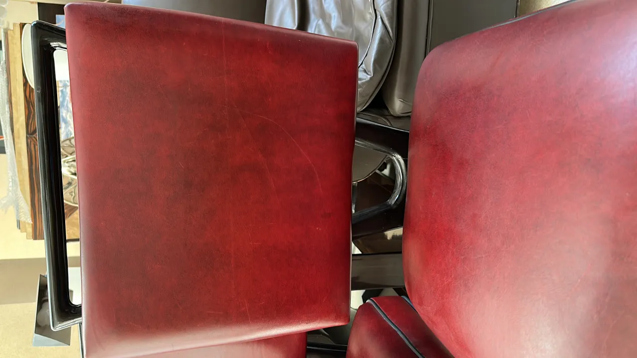 View of antique design chairs in a modern setting