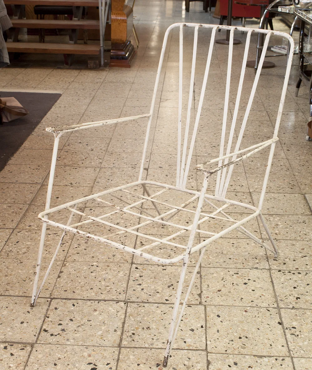 Sillones de jardin antiguos con diseño en ambiente vintage