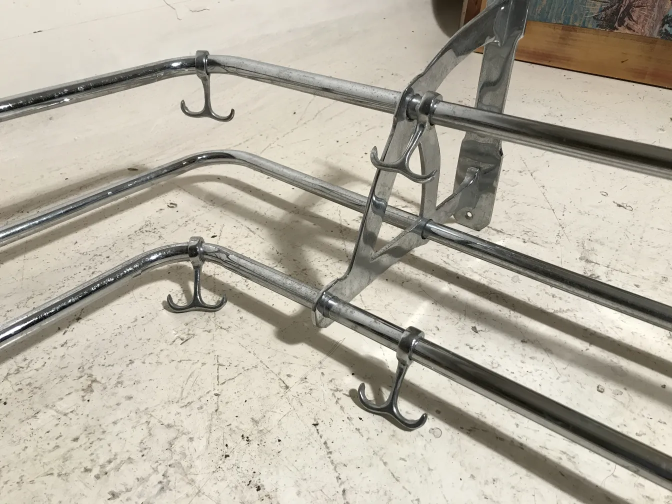 Antique coat rack with multiple hooks and functional design