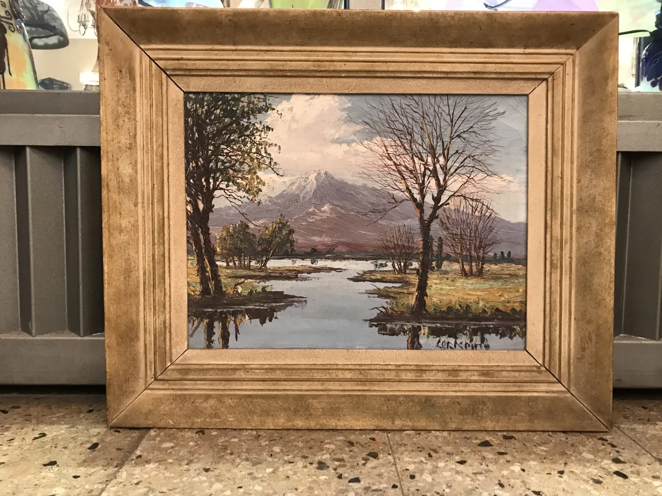 crispino painting depicting natural landscape with trees