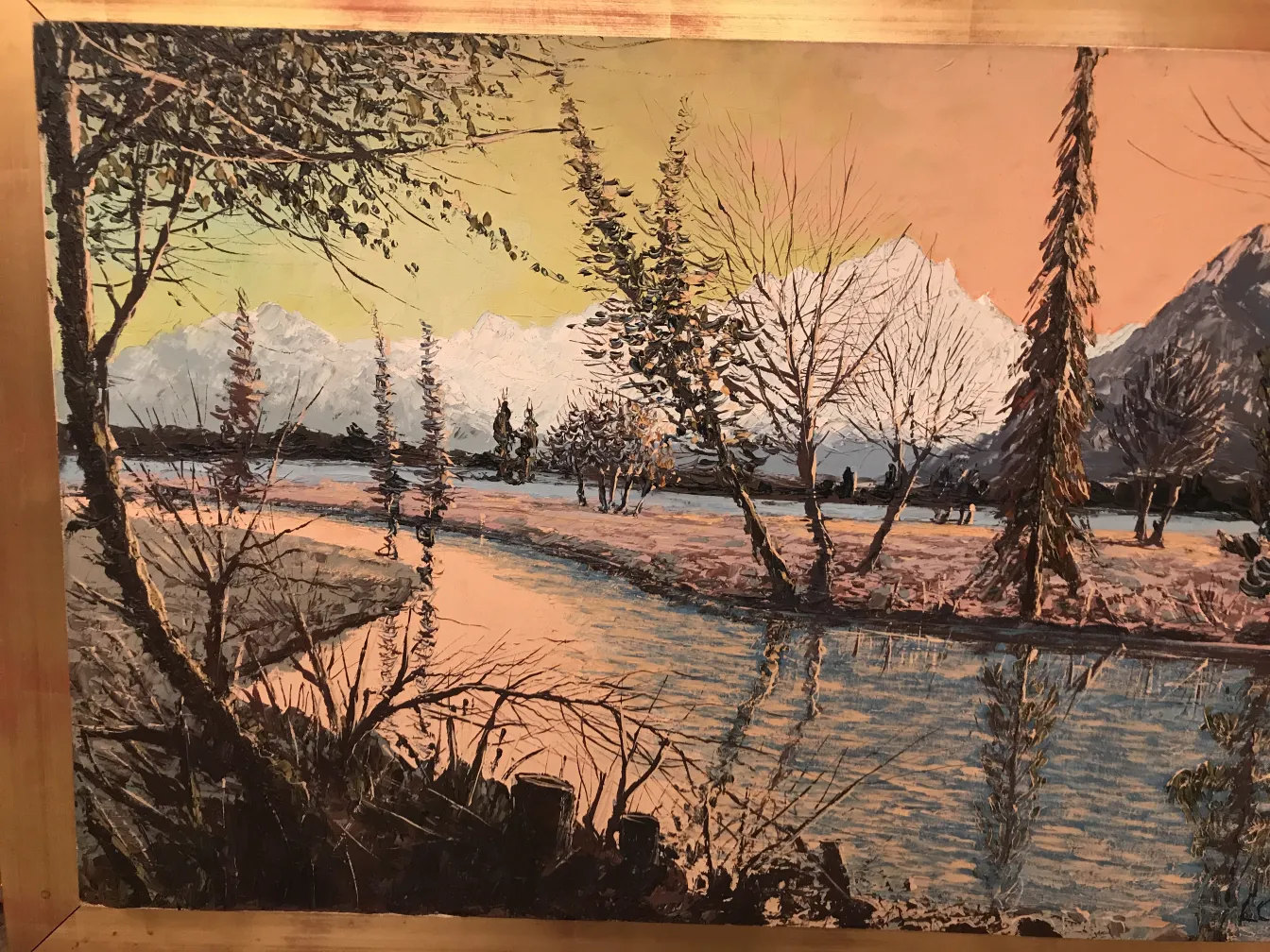 Peinture ancienne Crispino montrant un paysage naturel