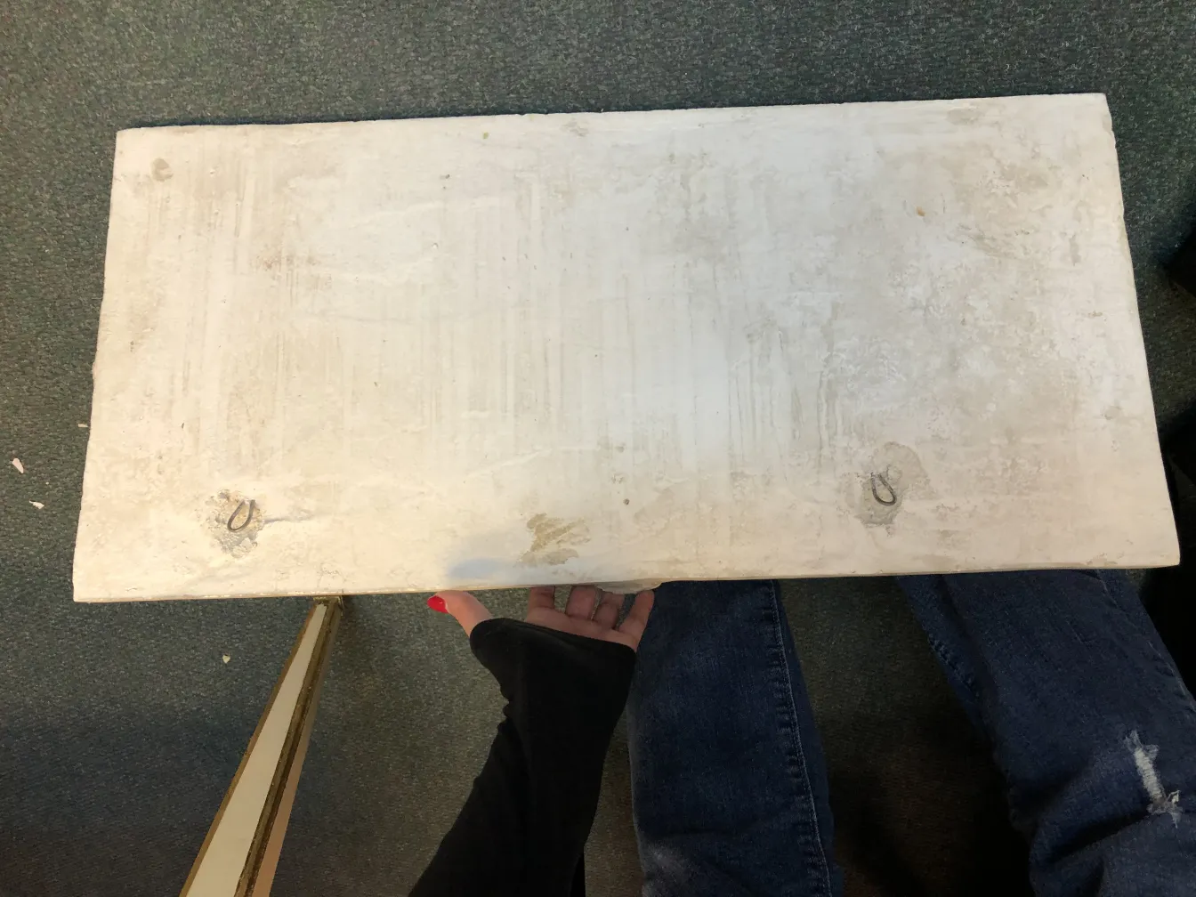 antique wall plate with visible edges