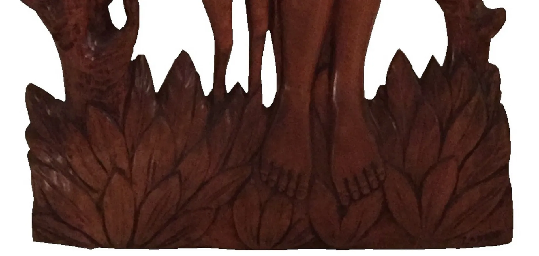 decorative antique wall plate with carved details