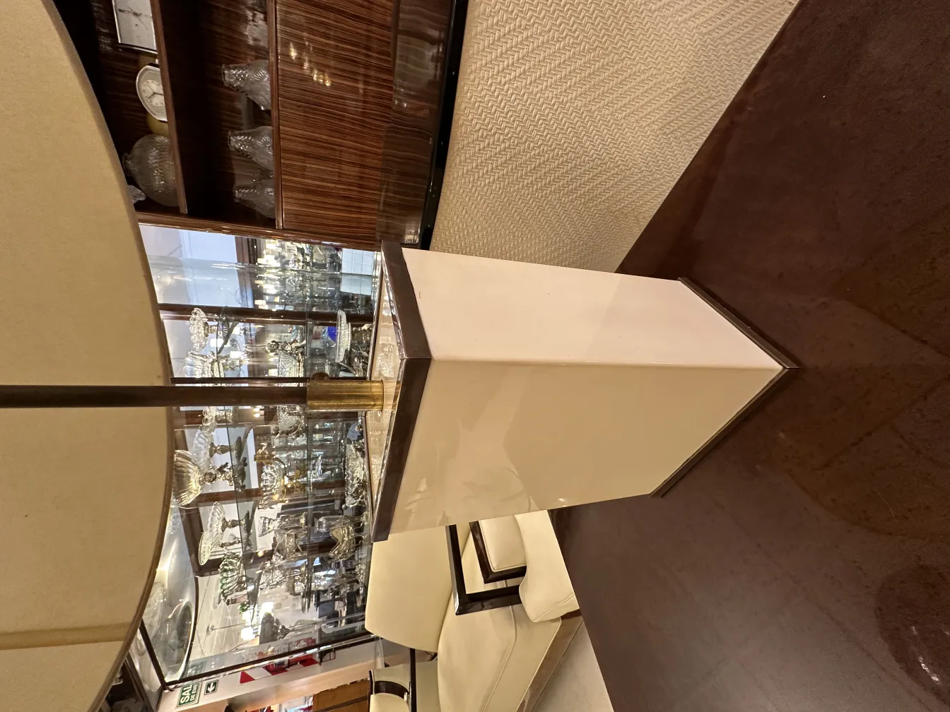 two antique table lamps in an elegant setting