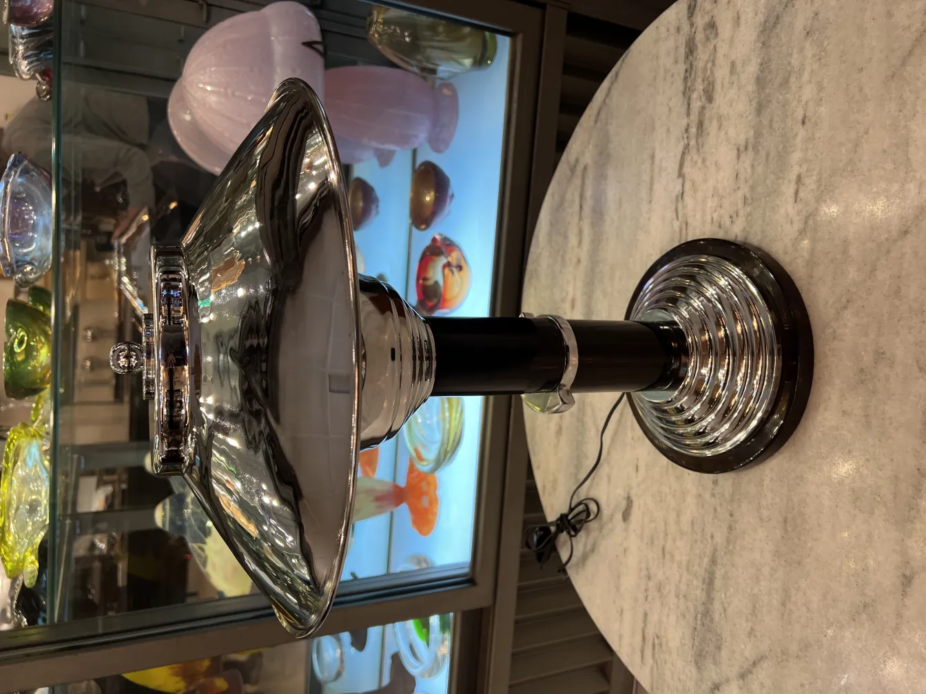 two vintage table lamps featuring elegant design and shine