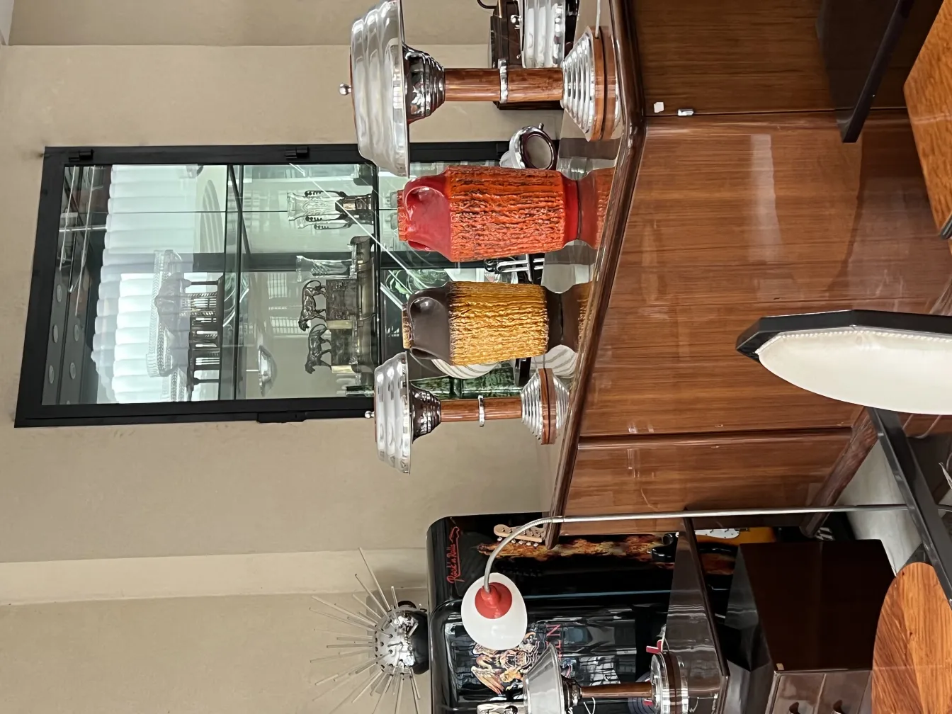 pair of colorful table lamps in a cozy setting