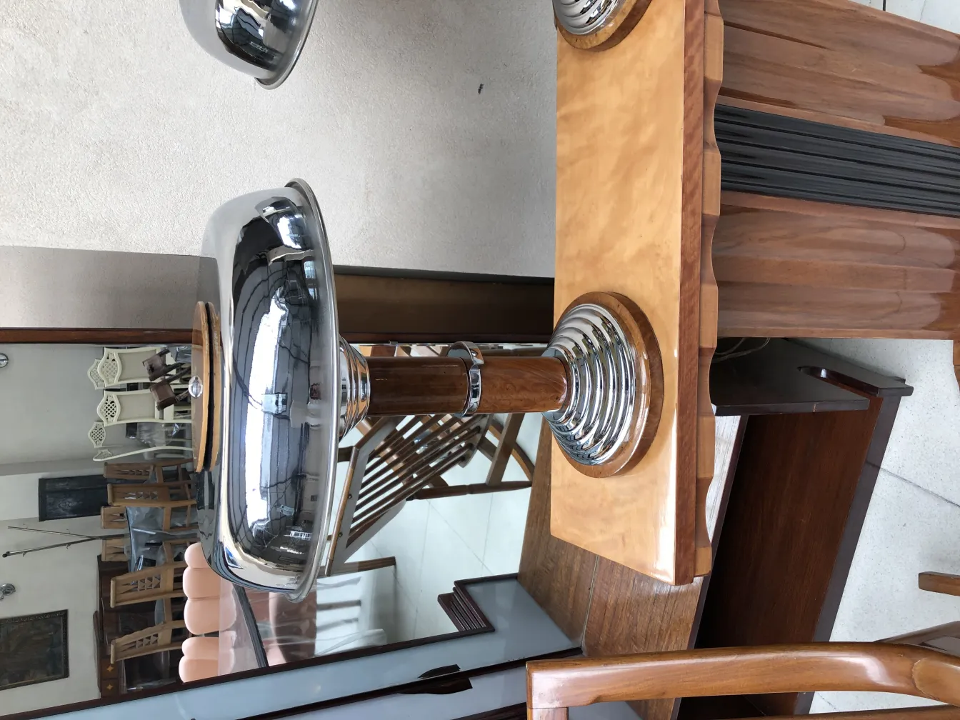 two antique table lamps with elegant design in a cozy setting