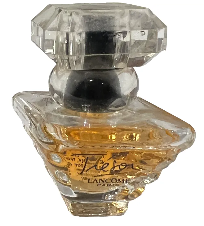 Flacon de parfum ancien avec un bouchon en cristal brillant
