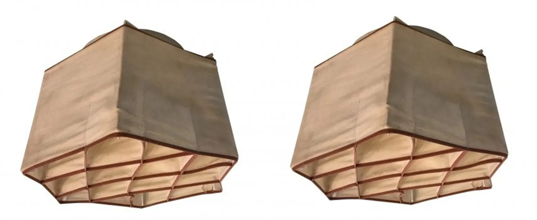 Ensemble de 2 plafonniers anciens décoratifs avec un design unique