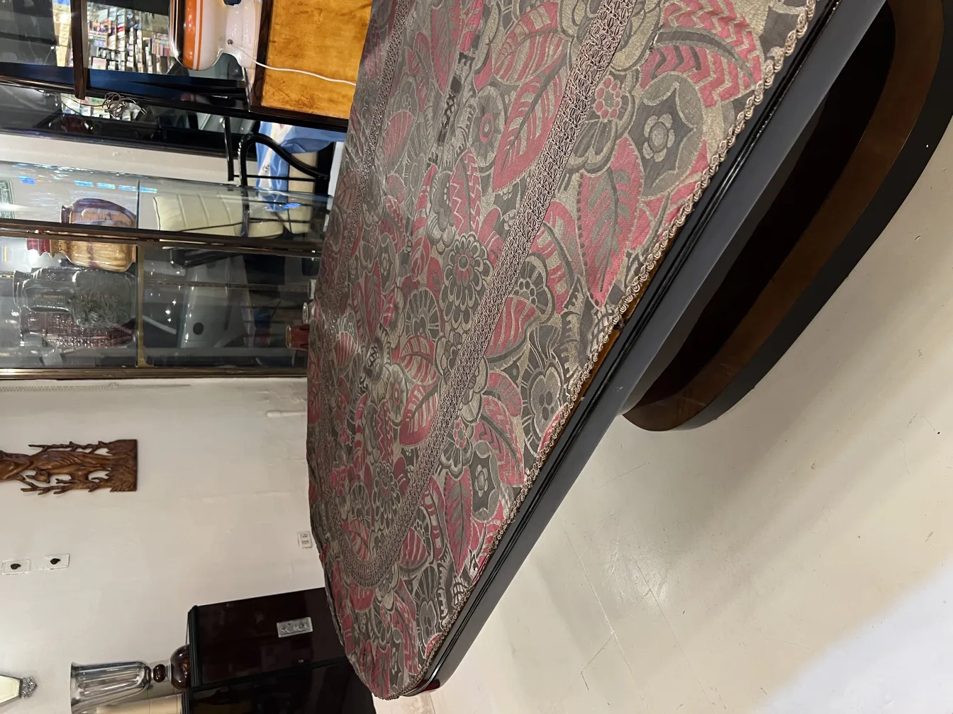 antique tablecloth with floral patterns in a classic setting