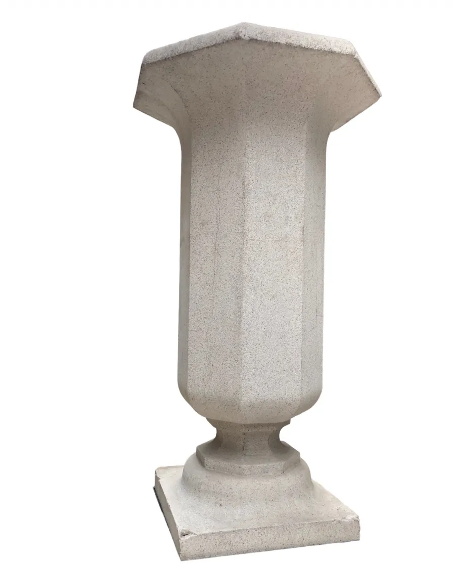 Antique decorative goblet in octagonal shape with a sturdy base.