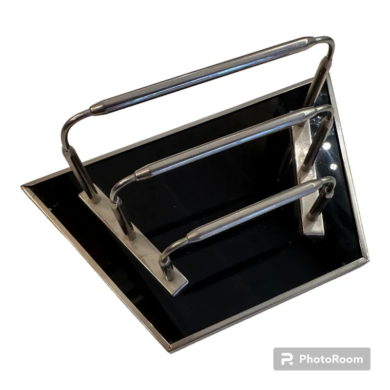 antikes WMF Kartenfach mit elegantem schwarzen Design