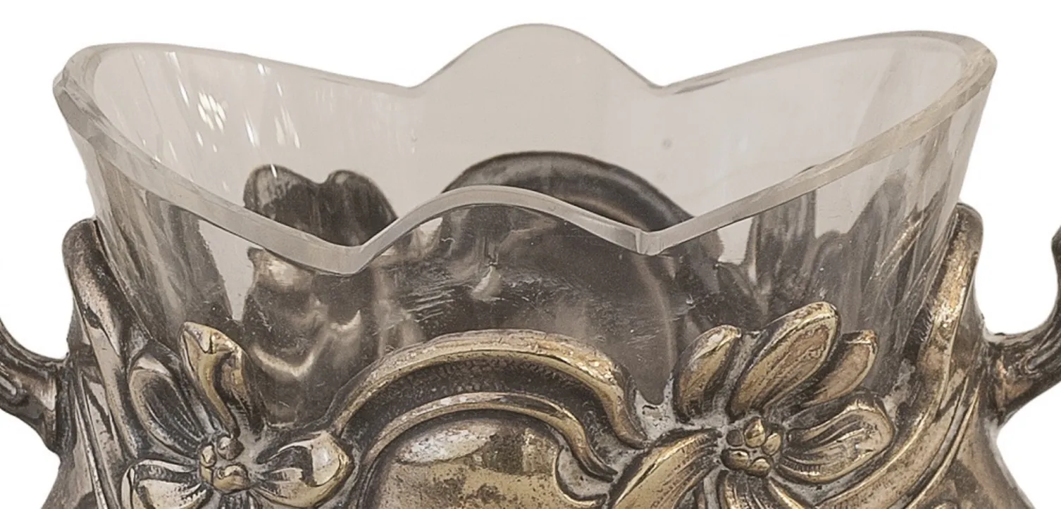 고대 소금과 후추통 WMF에 꽃무늬 디자인