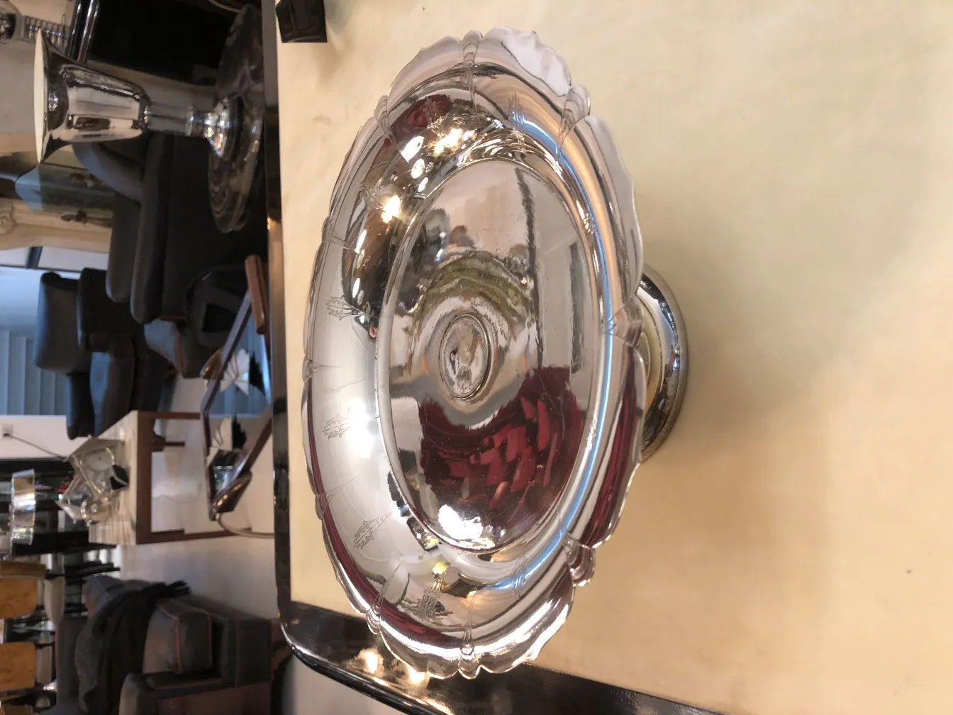 antique pastry plate with decorative edge, elegant setting