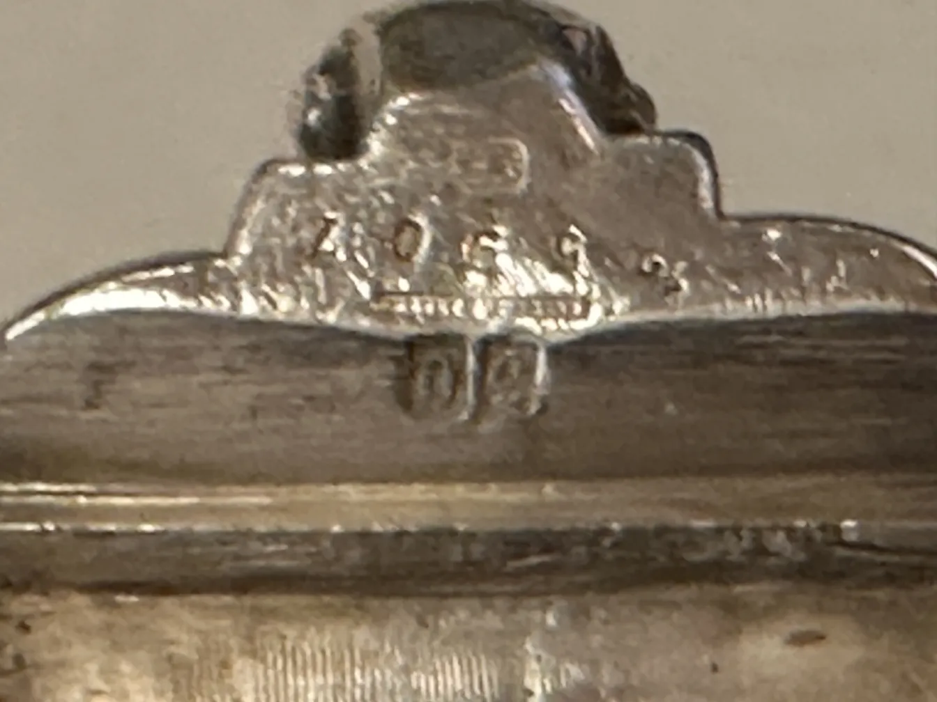 Antique pastry plate with decorative details