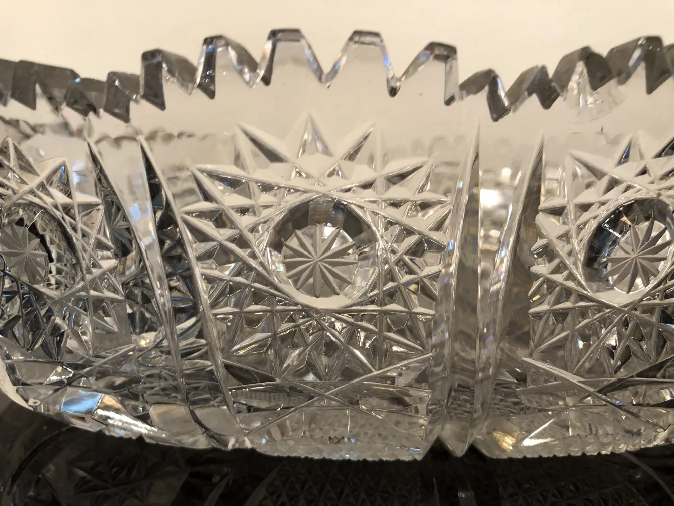antique centerpiece with decorative crystal details