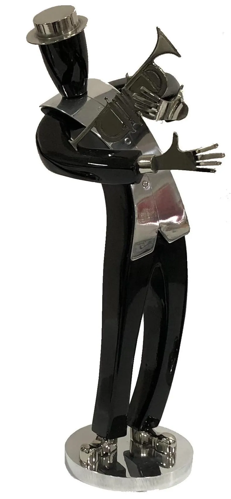 antike Skulptur, die eine Musikband in Pose zeigt