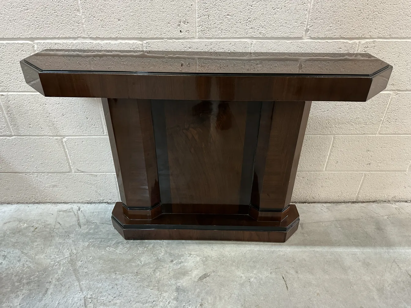 antique consoles with stylish design in neutral setting