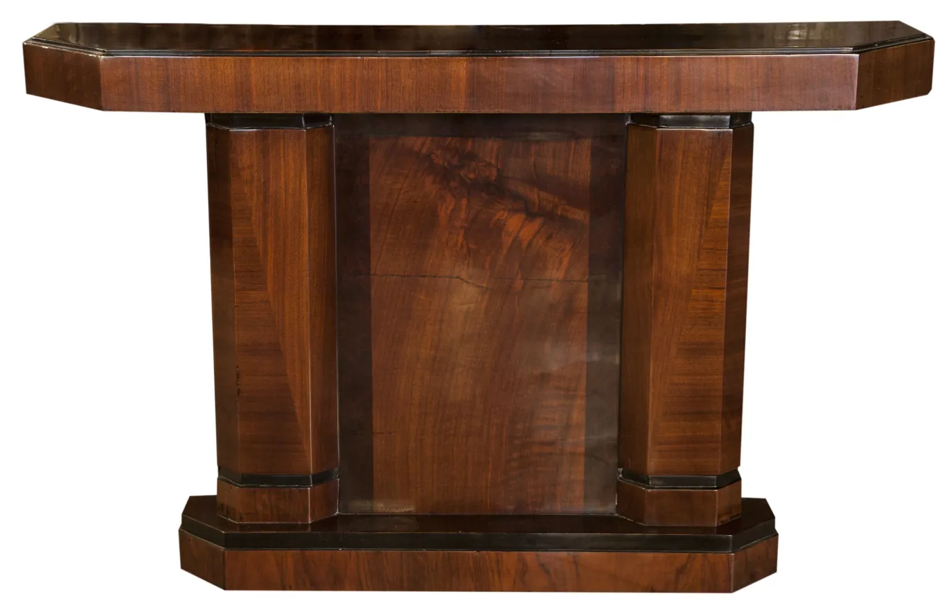 two elegant antique consoles with detailed design