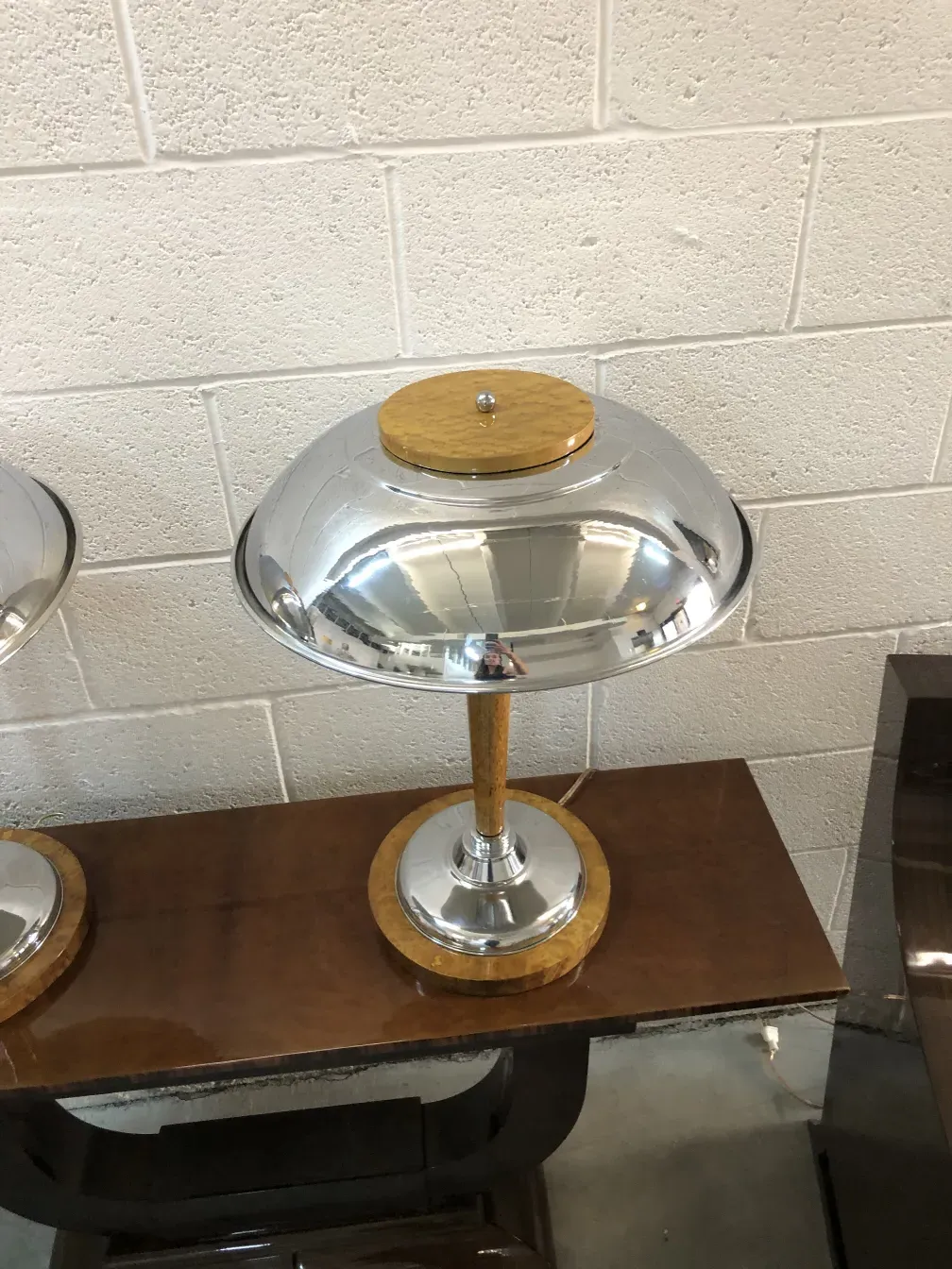 Conjunto de 2 lâmpadas de mesa antigas com base elegante