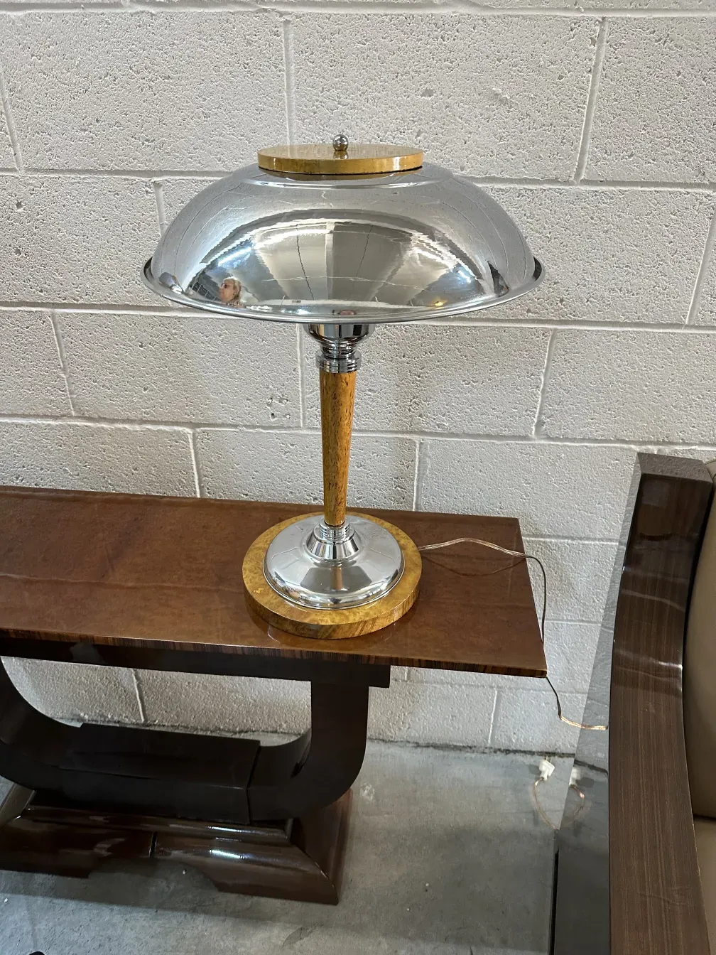 two antique table lamps with decorative base