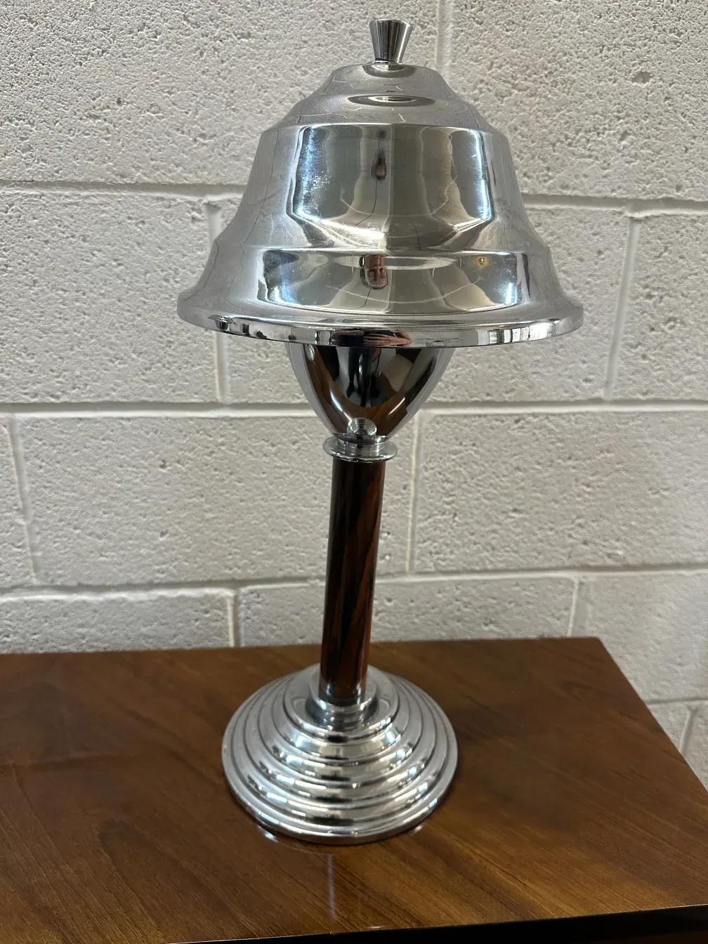 two antique table lamps with decorative design