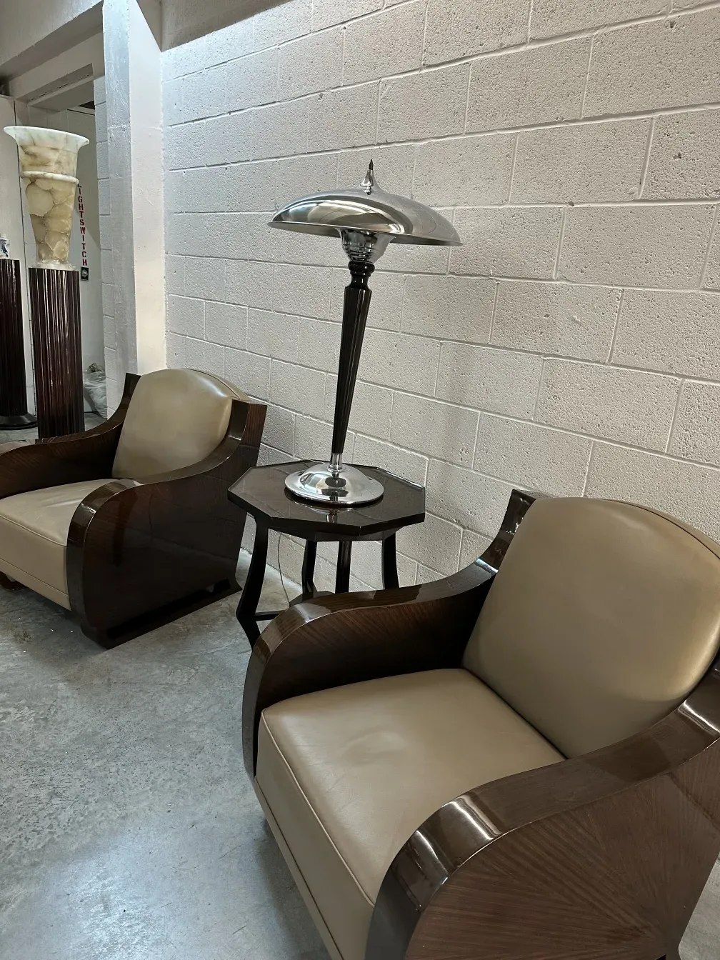 antique table lamps in a modern setting, elegant design