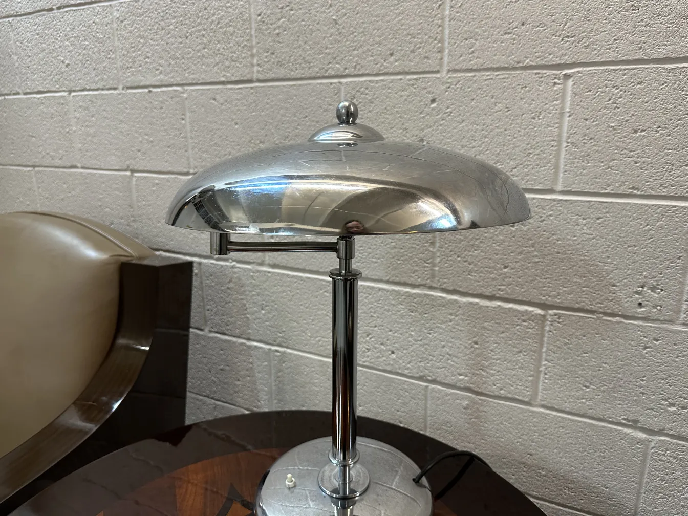 antique table lamp with elegant design on a decorative table