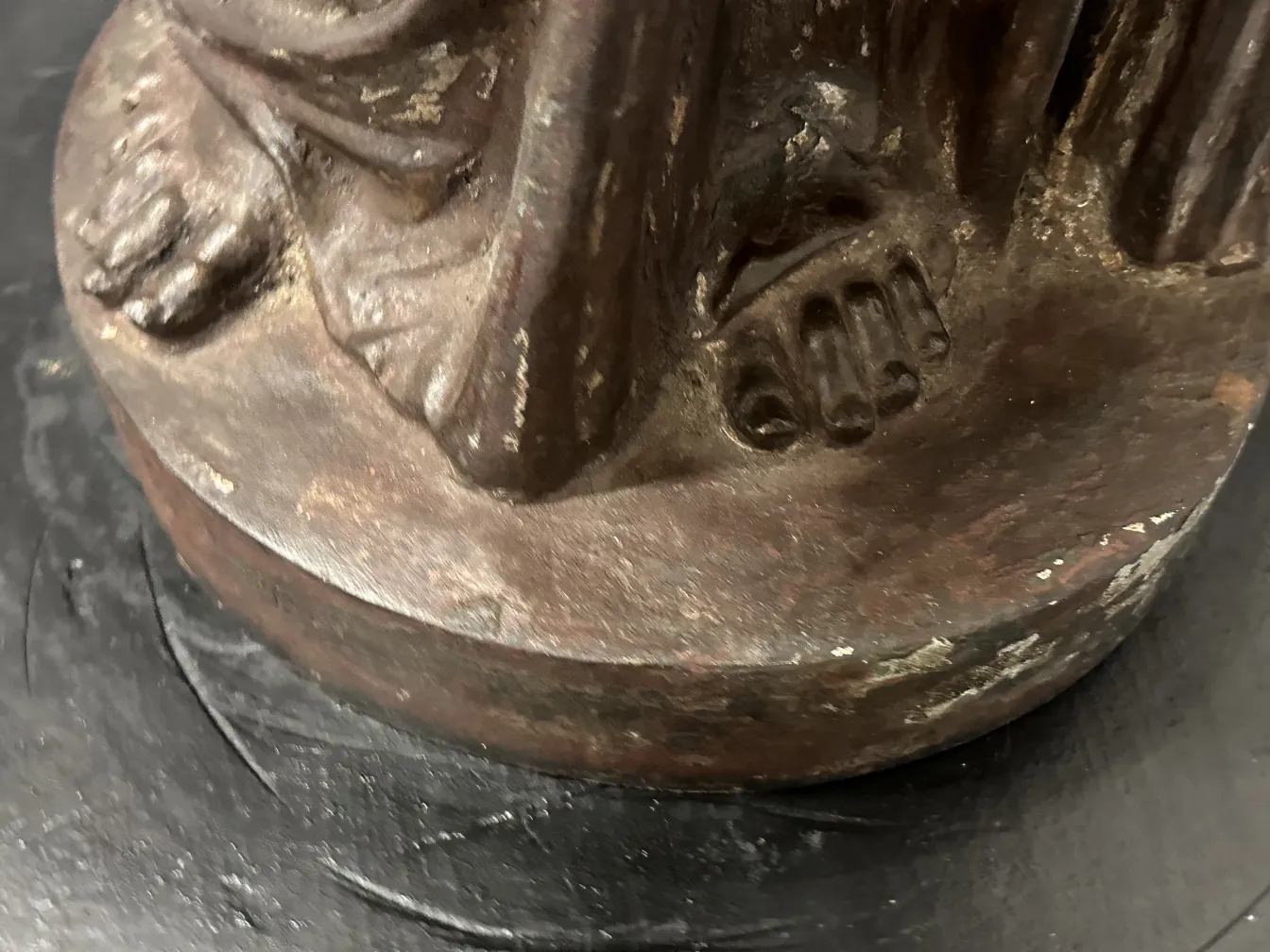 Dos lámparas de pie antiguas de Val D'Osne con bases decorativas