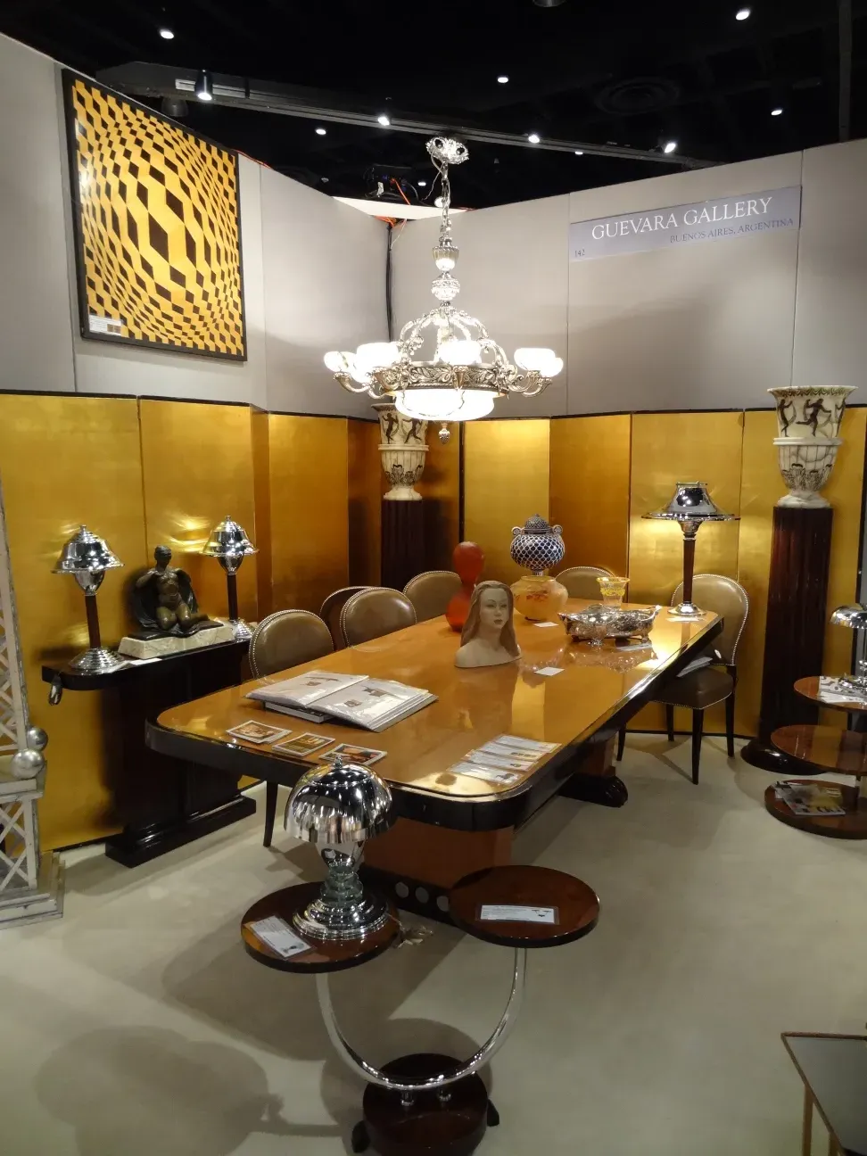 two antique floor lamps, elegant and decorative in the setting