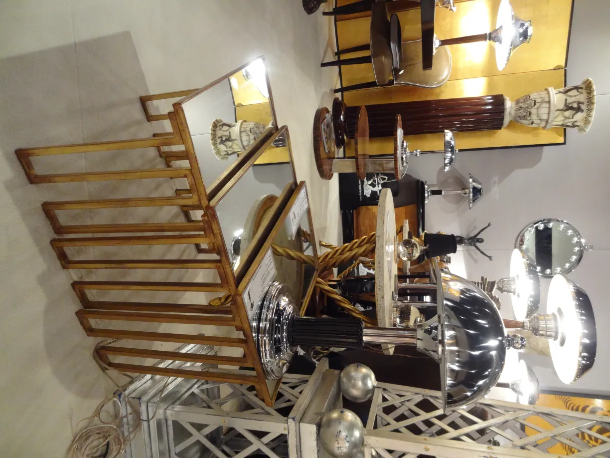 Two antique floor lamps in an elegant setting