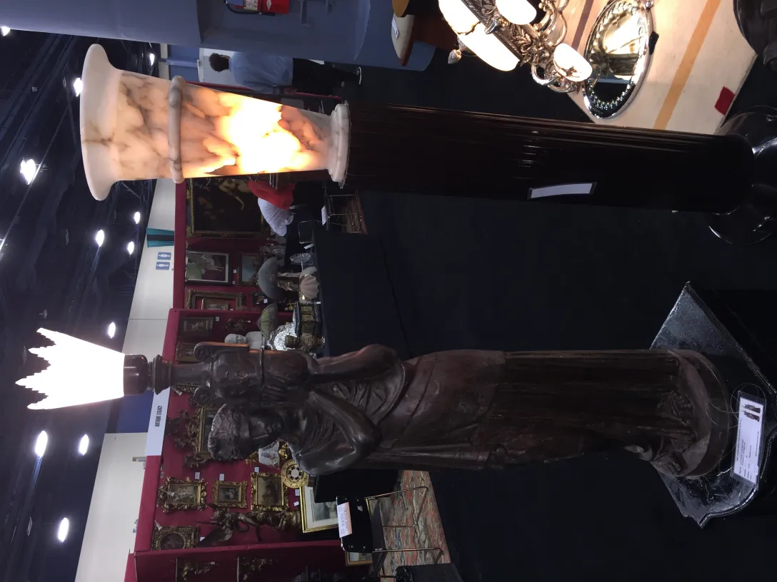 2 antique floor lamps with elegant design and light