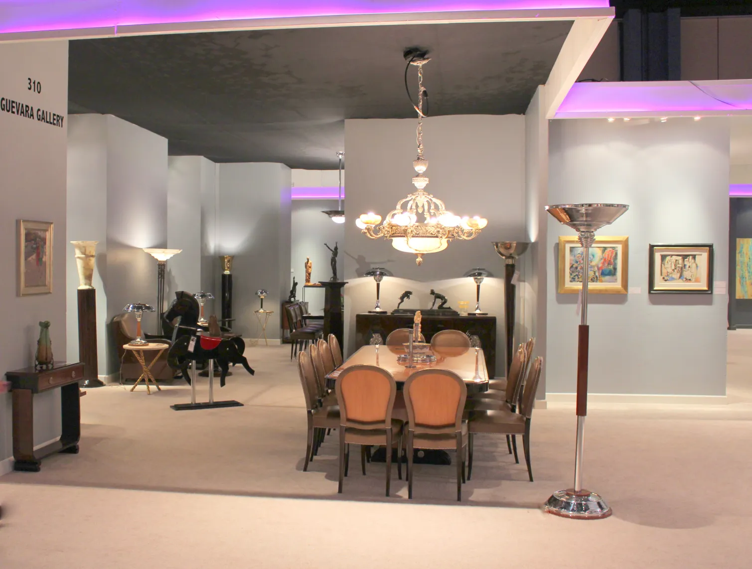 two antique floor lamps in an elegant setting