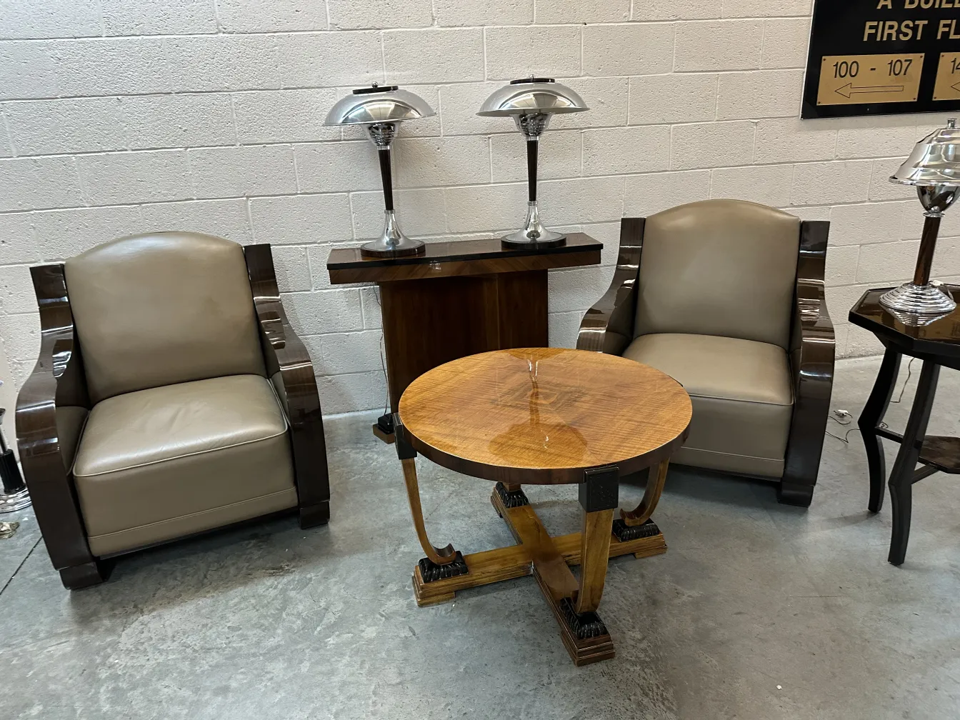 Antique coffee table featuring a distinctive design in an elegant setting