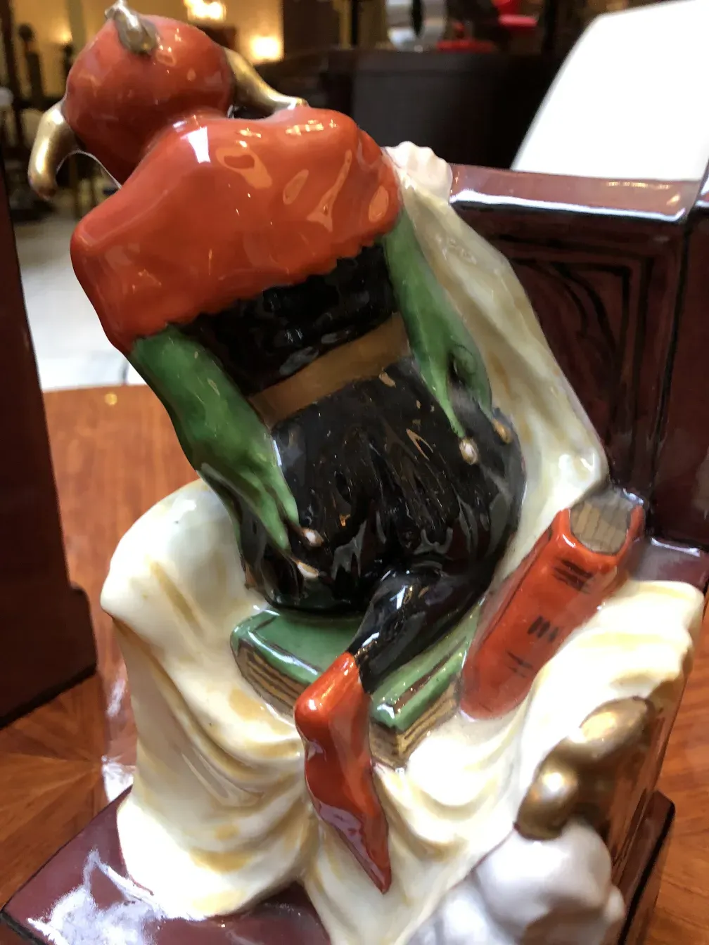 Decorative bookends featuring a woman figure, Art Nouveau style