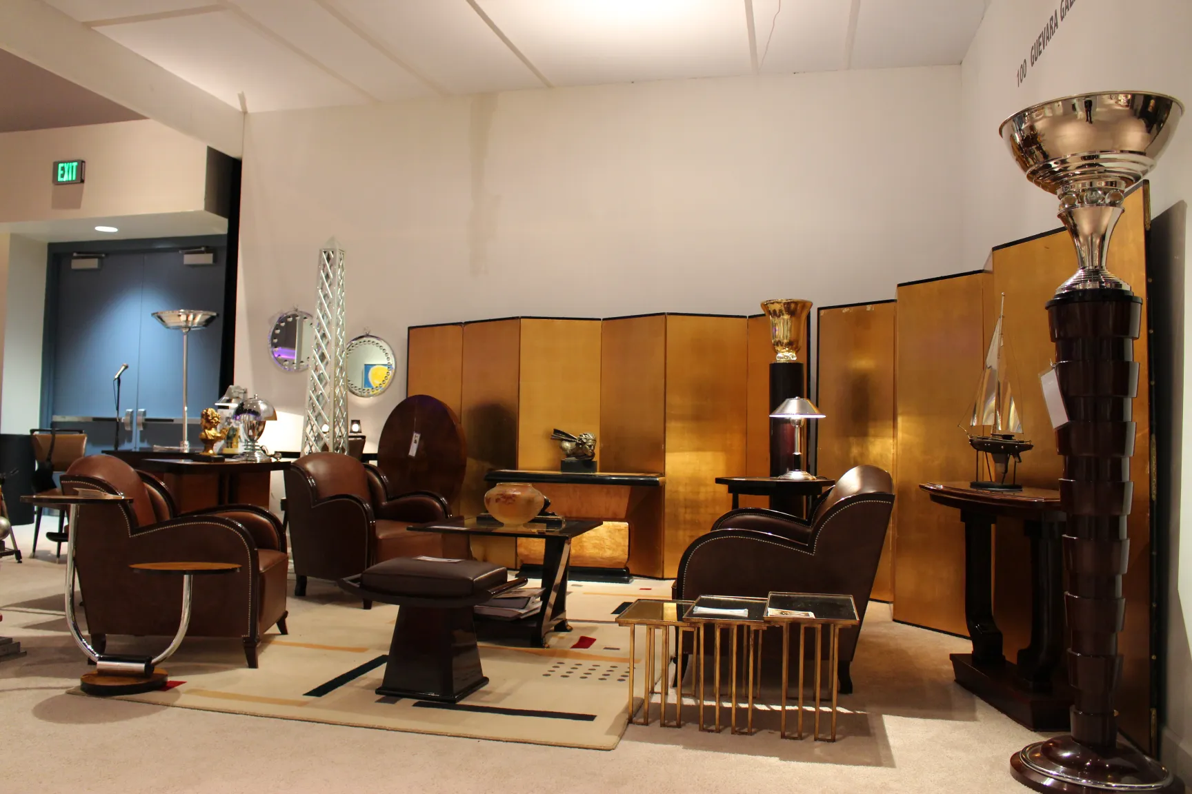 antique decorative carpet in an exhibition room
