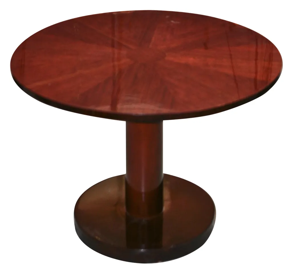 tavolino antico rotondo con base solida