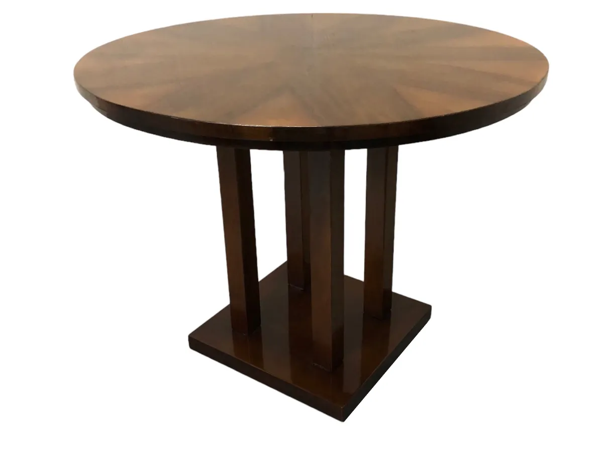 petite table ronde antique avec base carrée