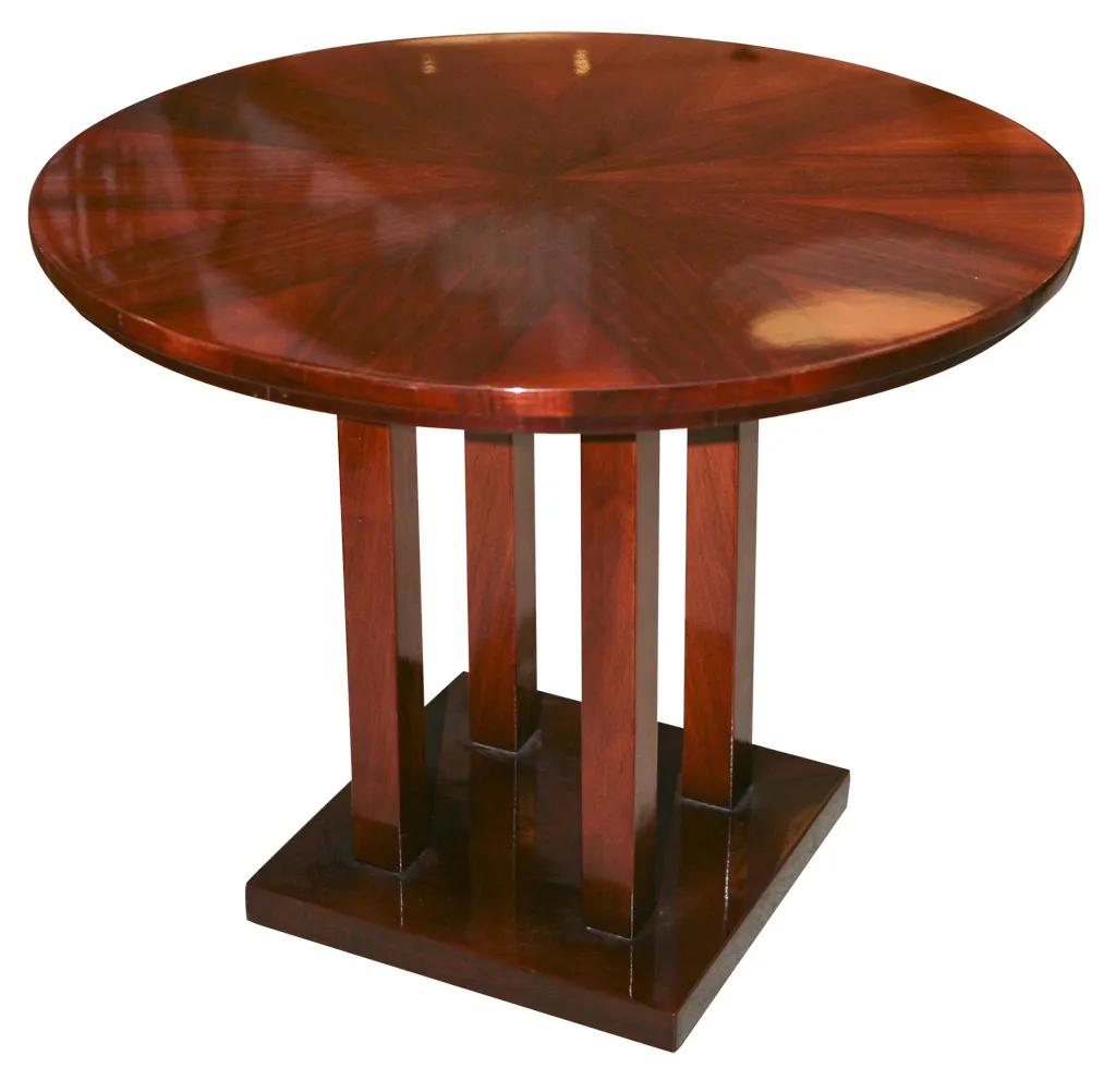 antique small round table in a cozy setting