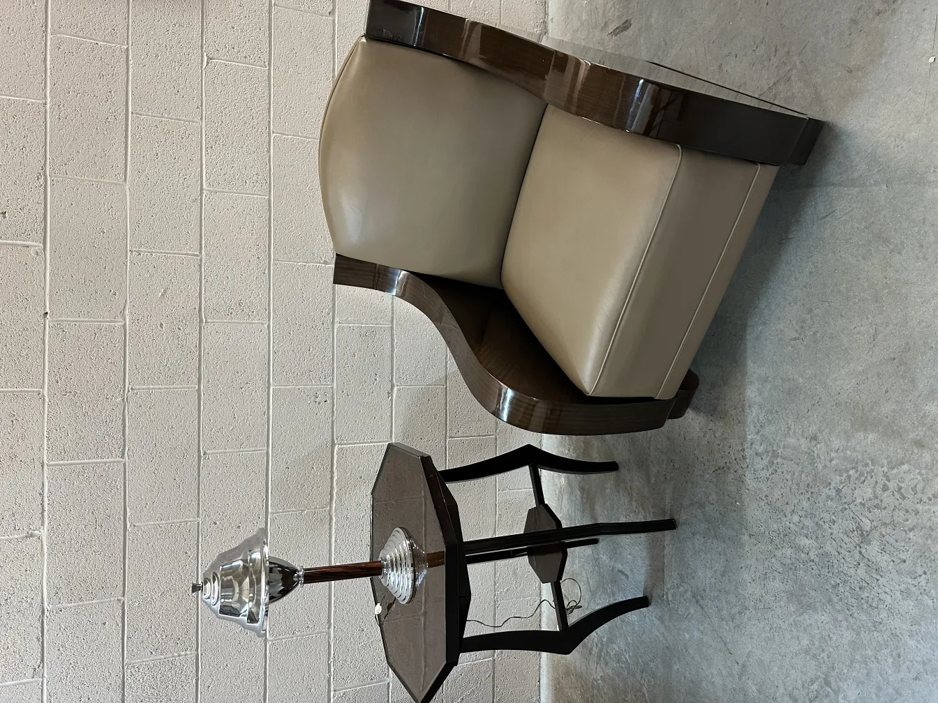 antique small table with decorative structure, cozy atmosphere