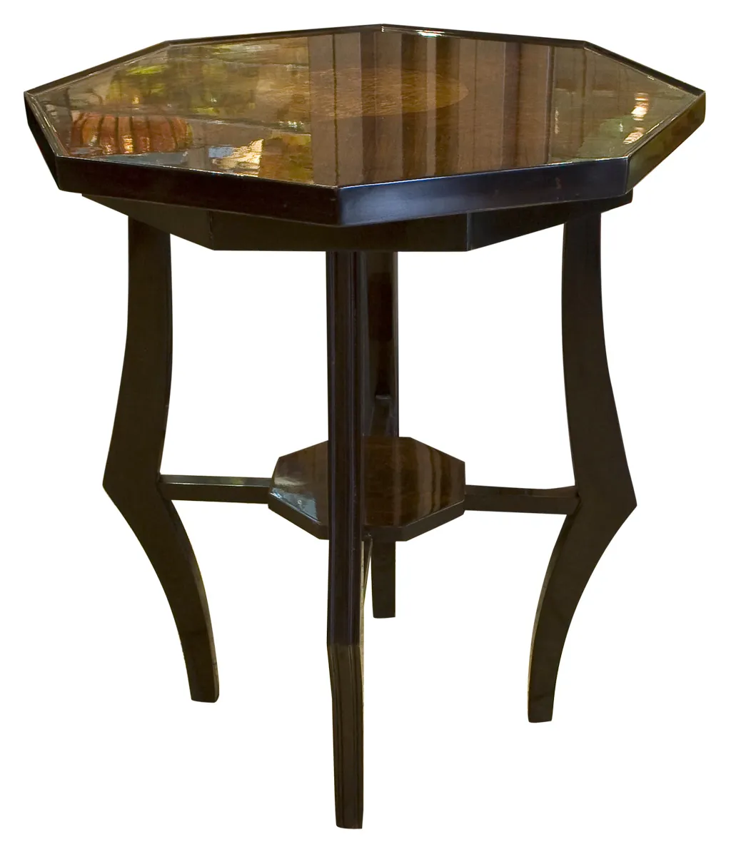 antiker achteckiger kleiner Tisch mit elegantem Design